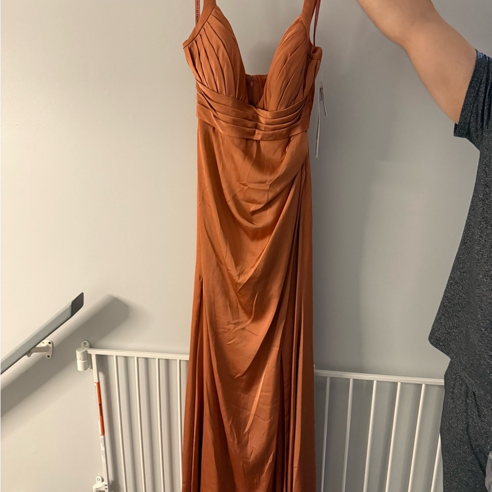 Mori Lee Burnt Orange Dress